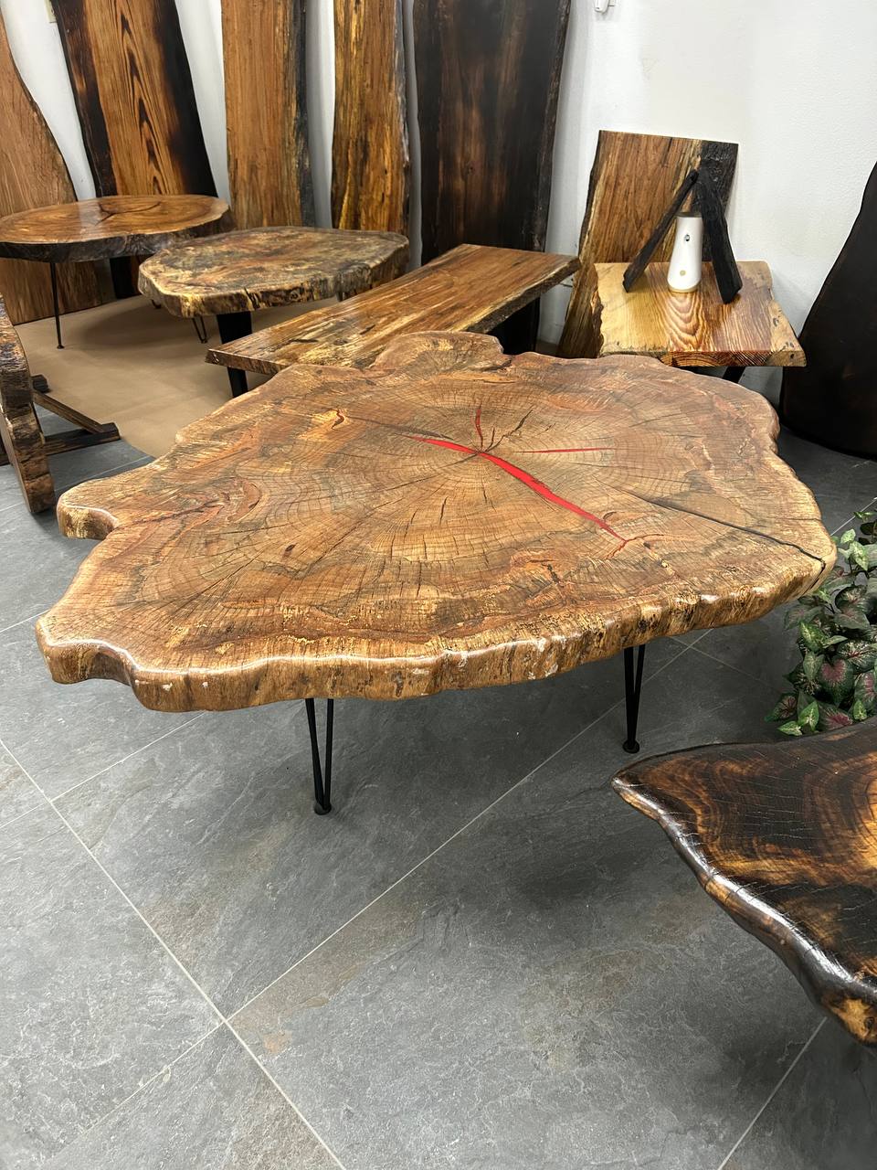 Hickory Round Wood Slab RWS006-5156 - Image 2