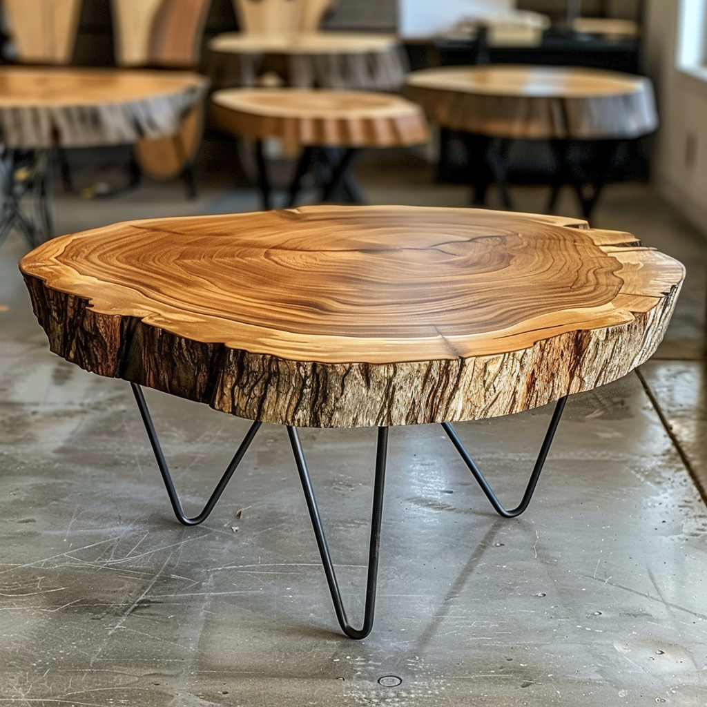 round coffee tables wood slabs