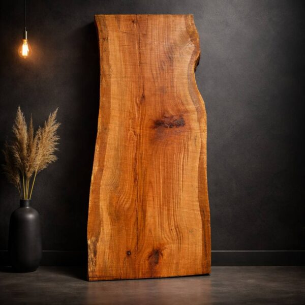 Water Oak live edge slab WS005, 84 × (34.5/34/33) × 2.5 in, solid natural wood slab with organic edges and balanced shape, Florida hardwood slab