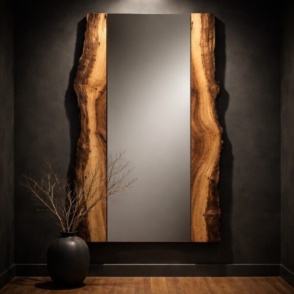 Custom Live Edge Wood Mirror Wall Decor